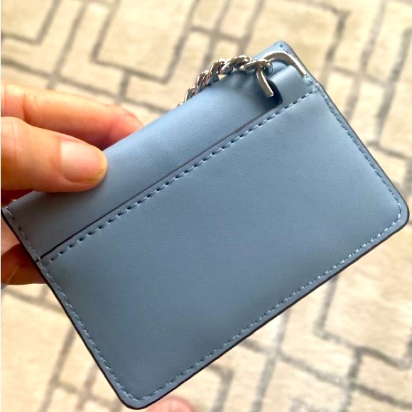 Michael Kors Jet Set Blue 2 In 1 Card Case and Wristlet Clutch MK Signature NWOT - Picture 10 of 12